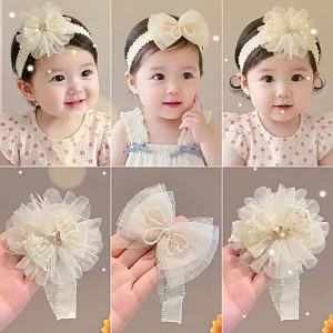 Vintage Pearl Lace Baby Headband