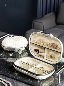 Portable Mini Jewelry Box Earring Necklace Ring Organizer Small Size Handmade European Style Plastic Storage Box for Women