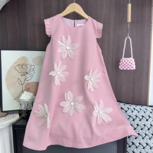 Bear Leader | Bear Leader 2-7 Years Summer New 3D Flower Vest Dress Girls Princess Dresses Baby Kids Clothing Wedding Party Elegent Clothes