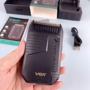 【COD】VGR V-375 Mens Electric Rechargeable Reciprocating Shaver Waterproof Independent Blade Professional Beard Trimmer