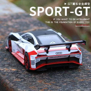 Xe Mô Hình Hợp Kim Audi Racing Light Sound Diecast Four Door Open Simulation Car Model Display Boy Toy Collectible