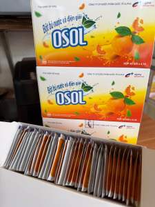 OSOL Bột bù nước và điện giải cam hương vị | - Hương vị cam | - Bao bì hộp giấy | - 40 gói nhỏ | - Dành cho người lớn và trẻ em | - Sử dụng khi mất nước do tiêu chảy hoặc sốt
