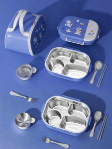 WANGLIMIAO | Stainless Steel Thermal Lunch Box Partitioned