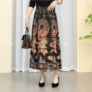 Bộ Váy Dài Nửa Thân Mới Mùa Xuân Thu Cỡ Nhỏ Thường Ngày Đi Làm Váy Chữ a Họa Tiết Hoa Cạp Cao Chất Liệu Khác