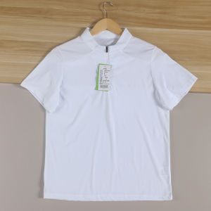 High-End Outdoor Mens Short Sleeve T-Shirt Quick Dry Moisture Wicking Comfortable Elastic Stand Collar Half Zip Summer New Arrival