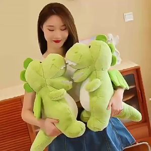 Cute Green Dinosaur Plush Toy 35cm-65cm Doll Girl Hug Sleeping Ragdoll Smile Rabbit Fur Dinosaur Birthday Gift Holiday Gift