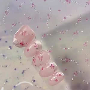 Colorful French Artificial Gemstone Chain Nail Stickers Self-adhesive DIY Nail Stickers Suitable For Womens Nail Products DIY