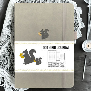 Dotted A5 Journal with Numbered Pages – BUJO Dot Grid Notebook PU Leather 160gsm Paper for Bujo Ideas
