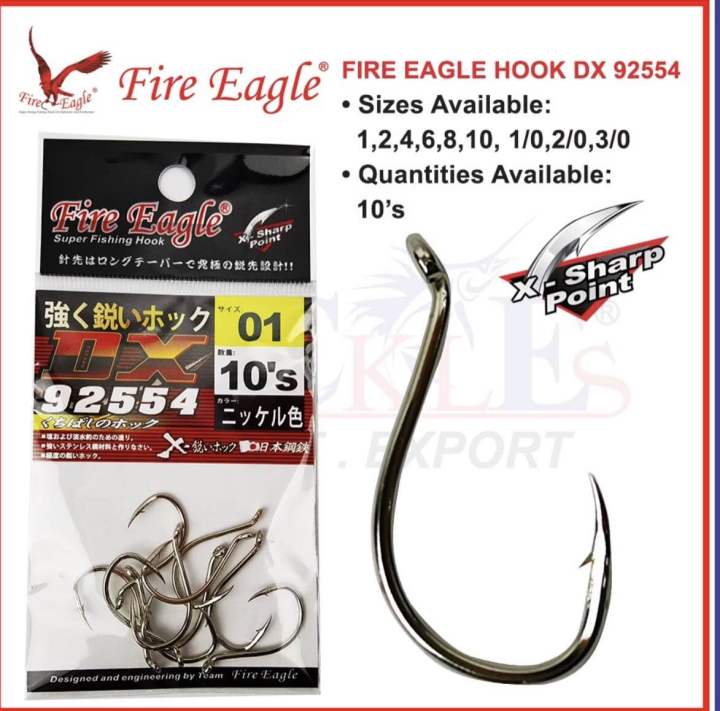 Fire Eagle Hook DX 92554 Strong Sharp and Super Fishing Hook Matakail Pancing | Lazada Fire Eagle Hook DX 92554 Strong Sharp and Super Fishing Hook Matakail Pancing | Lazada