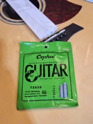 Senar Gitar Akustik Orphee Tx 620 Acustik Dan Elektrik 010 010 1Set