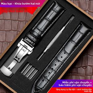 Woalmorn | Dây Đeo Đồng Hồ Da Thật Khóa Bướm