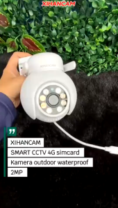 XIHANCAM Smart Kamera 4G Sim Card CCTV Outdoor Waterproof 2MP Kartu Sim 4G IP Kamera Zoom 360 PTZ CCTV Tanpa Wifi Jarak Jauh Lewat HP