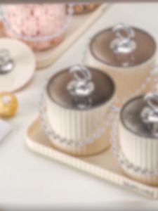 Multipurpose Transparent Food Container Jar Set For Candy Peanuts High Quality Snack Dining Table Centerpiece Decoration