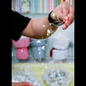 Dây Đèn Led trang trí đom đóm (Dài 2m) có sẵn pin dùng làm hoa khô quà handmade