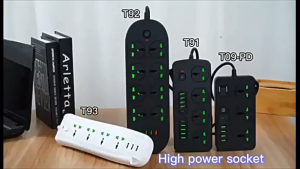 Universal AC Power Socket Extension With USB Ports Power Strip Surge Protector Adapter Outlet Plug 2M-5M Cable Length 3000W Rated Power USB-C PD Quick Charge 3.0