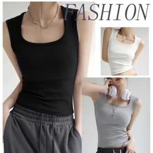 2025 New Womens Sleeveless Tank Top with Thread Design Slimming Base Layer for Business Outfits And Casual Wear