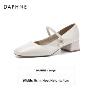Daphne | New Summer Stylish Comfortable Thick Heeled Leather Shoes