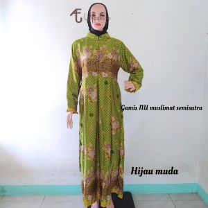 Gamis Muslimat Nu Setelan Nu Seragaman Batik Muslimat bahan sanwos dan semisutra by ulfashion