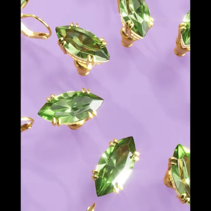 💖Swarovski💖Gema kite-shaped cut green gemstone earrings S925 sterling silver womens fashion earrings hypoallergenic non-allergenic Valentines Day gift birthday gift for girlfriend bestie