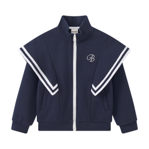 Dark Blue Spring Childs Hoodie Outerwear