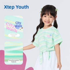 XTEP | Summer Round Neck Soft Pure Cotton Girls T-Shirt