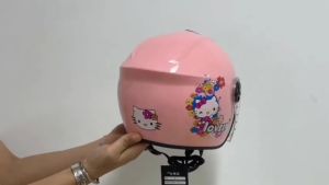 Cartoon Kids Helmet Motorcycle Protection Safety Helmet Kanak-Kanak Helmet Budak 4-12 Years Old