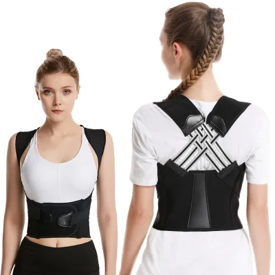 (Ready Stock)Adjustable Back Supporter Posture Corrector For Men Strong Support Lumbar Spine Back Support Steel plate Enhance temperament Back Stretcher Posture Humpback Orthosis