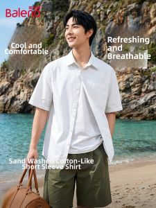 BALENO | Cooling Comfortable Loose White Mens Shirt