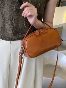 MEIFEI | Soft Leather Casual Womens Bag Double Zipper