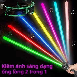 Đồ Chơi Kiếm Laser Âm Nhạc 2 Trong 1 Có Thể Thu Gọn Phát Sáng Nhiều Màu Sắc Kiếm Giải Tỏa Căng Thẳng Dành Cho Trẻ Em & Người Lớn Quà Tặng Sinh Nhật