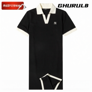 MLB | MLB Womens Fashion Short Sleeve Dress Breathable Comfortable Casual Mini Skirt Simple Sport Commute Outfit V-neck Cotton Blend