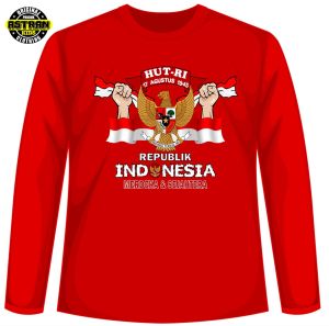 Kaos Anak Kemerdekaan Dirgahayu Lengan Panjang Premium/Usia 1-14 Tahun/Catton Combed 30s