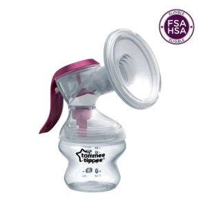 Tommee Tippee Made for Me Single Manual Breast Pump | Soft Cushioned Silicone Cup | Reduced Hand Strain