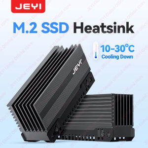 JEYI | JEYI M.2 2280 SSD Heatsink NVMe NGFF Heavy Duty Full Aluminum Convective Heat Sink Passive Cooler with Fins 35℃ Decrease Max