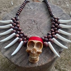 KALUNG DAYAK TENGKORAK VARIASI ATOM AKSESORIS DAYAK KALUNG PRIA WANITA