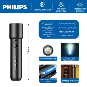 Philips | Bright Rechargeable Portable Multi-functional Flashlight