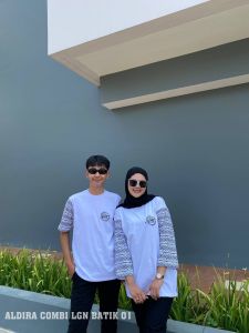 Aldira Kaos Oversize Couple Batik Pria Wanita Kekinian / Kaos Couple
