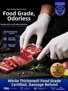 Durable Food Grade Kitchen Gloves PVC Nitrile Disposable