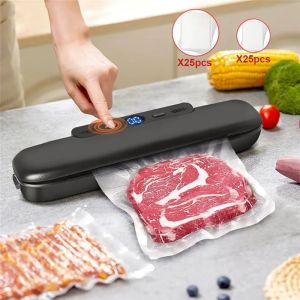 Electric Food Vacuum Sealer Machine And Storage Bags One Touch Fast Vacuuming For Wet Or Dry Food Kitchen Vacuum Sealing Machine