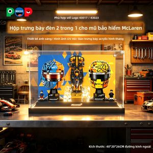 POP BRICKS | Hộp Hiển Thị Có Đèn Cho Mũ Bảo Hiểm F1 LEGO