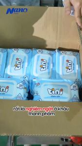 [Mua 10 tặng 10] Combo 10 gói khăn ướt cho bé Tini 100 tờ giấy ướt an toàn cho da ngừa vi khuẩn- Nano Tissue