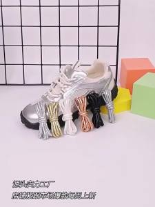 Gold Silver Silk Round Shoelaces Fashion Shiny Shoelace Sneakers Canvas Shoes Shoe Laces 100cm/120cm/140cm/160cm