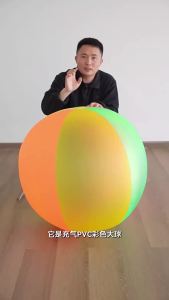 70cm Neon Inflatable Beach Ball Colorful Transparent PVC Summer Pool Party Water Toy for Kids Adults