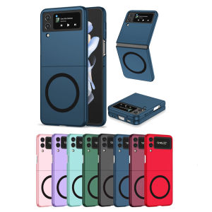 Magnetic Wireless Charging Case For Samsung Galaxy Z Flip 6 5 Z Flip 4 3 Magsafe Phone Case Anti Fingerprint Shockproof Cover