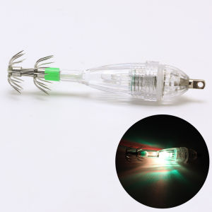 1 pc LED flashing squid light with double-layer squid hook sea fishing water light fish attracting light fishing equipment