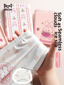 MiiOW | Breathable Ice Silk Girl Underwear 4-corner Briefs