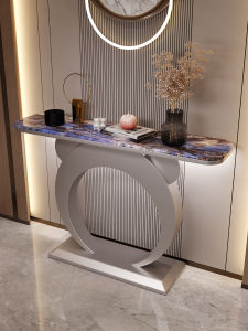 โต๊ะหน้าบ้านหรูหราแบบเรียบง่าย ดีไซน์ทันสมัย ตกแต่งด้วยสโต๊กเกอร์ เครื่องมือติดตั้งแบบง่ายๆ ที่ผลิตจากวัสดุคุณภาพสูง