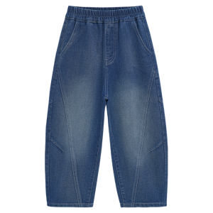 Girls Fleece Lined Wide-leg Jeans