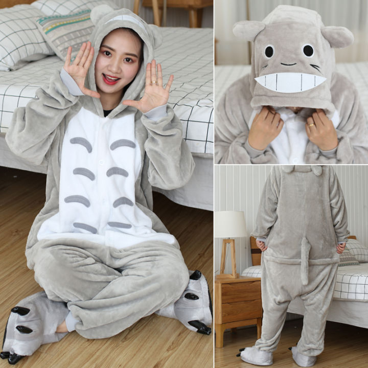 Winter Thicken Women Pajamas Onesie Jumpsuits Anime Kigurumis Adult Korean Femme Pijamas Plush Soft Onesies Leisure wear