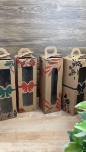 25 Pcs Box Botol/ Tumbler Rustic Tenteng Pita 20 x 65 CM